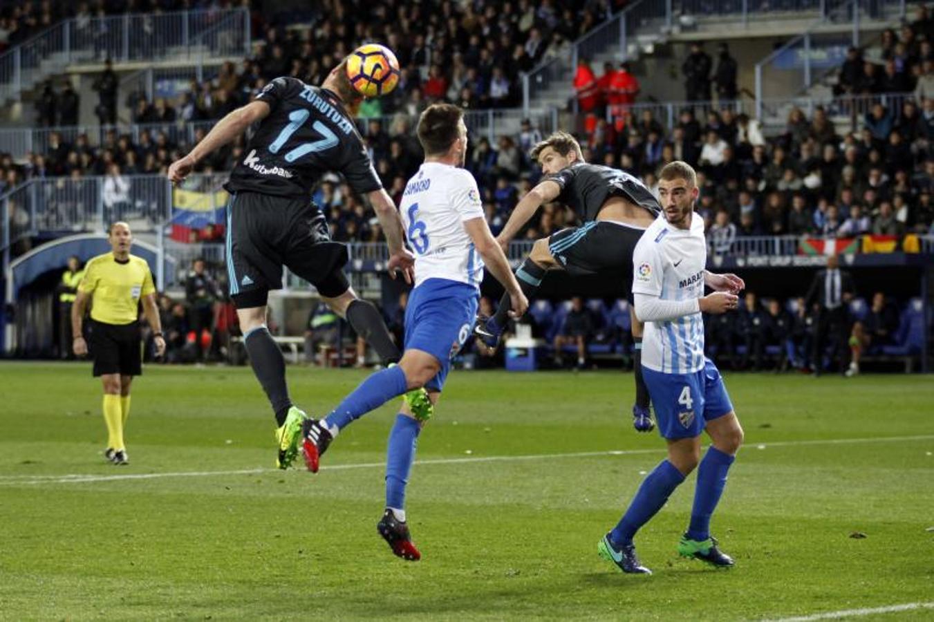 La Real Sociedad se coloca quinta en la Liga tras vencer en Málaga